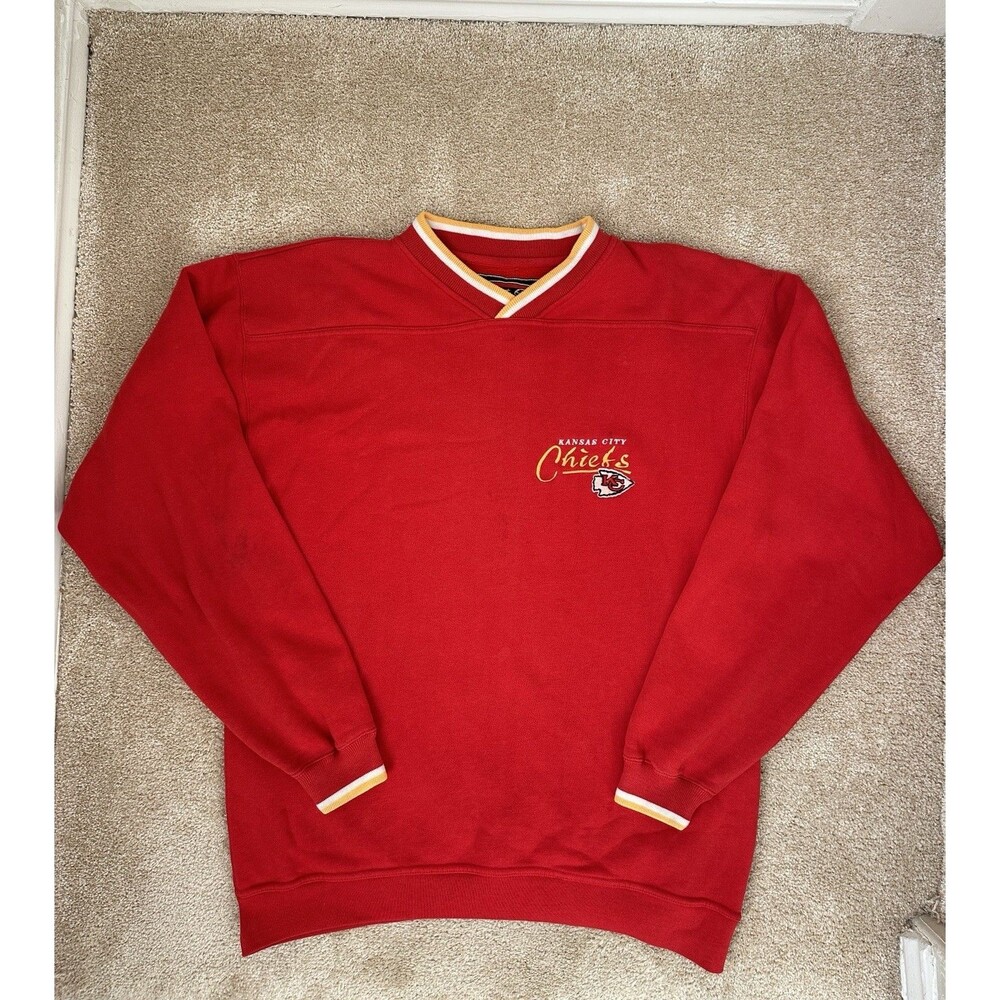 Vintage Kansas City Chiefs Sweatshirt Mens M Red Sport One NFL Retro Pullover